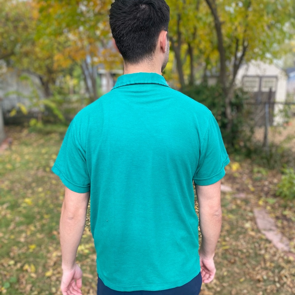 Vintage Main Stream Teal Polo Shirt - Picture 7 of 13